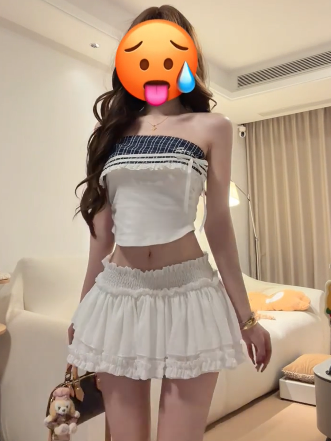 Sexy Plaid Two-Piece Set with  – Women'S Young Fashion recenzja i cena