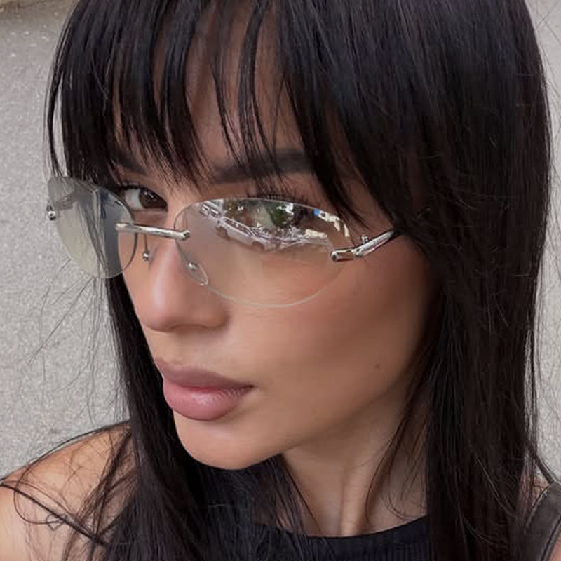 Rimless  Oval Sun Glasses for  – Women'S Fashion Eyewear recenzja i cena