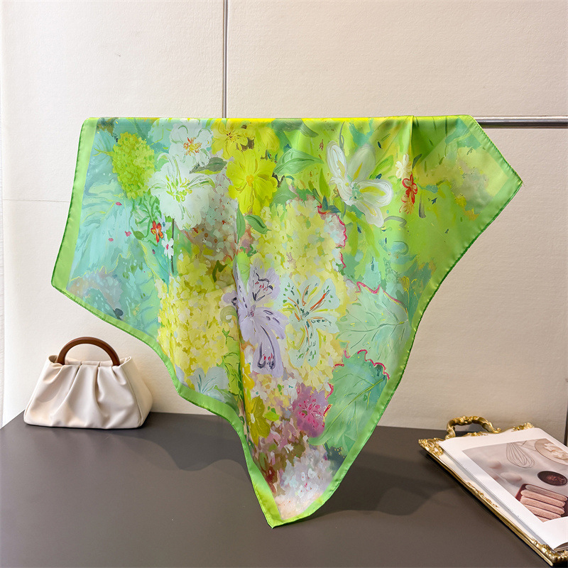 70*70cm Square Silk Scarf for  – Women Fashion Necktie recenzja i cena