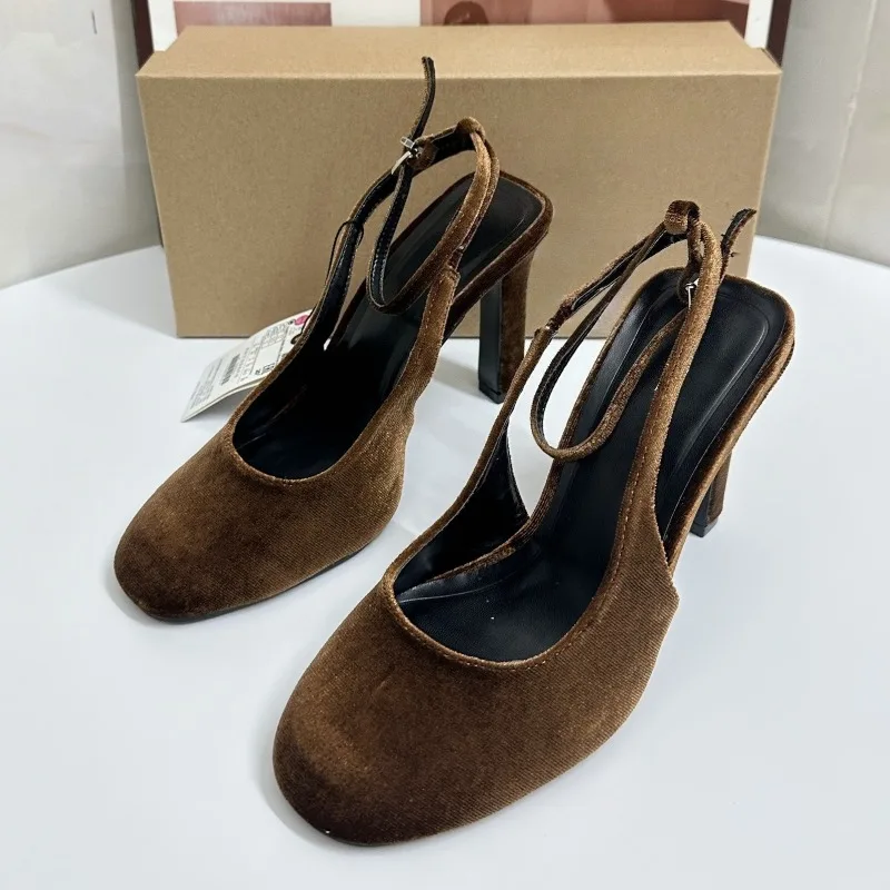 Retro Brown Suede Summer Women – Women'S Fashion Brands recenzja i cena