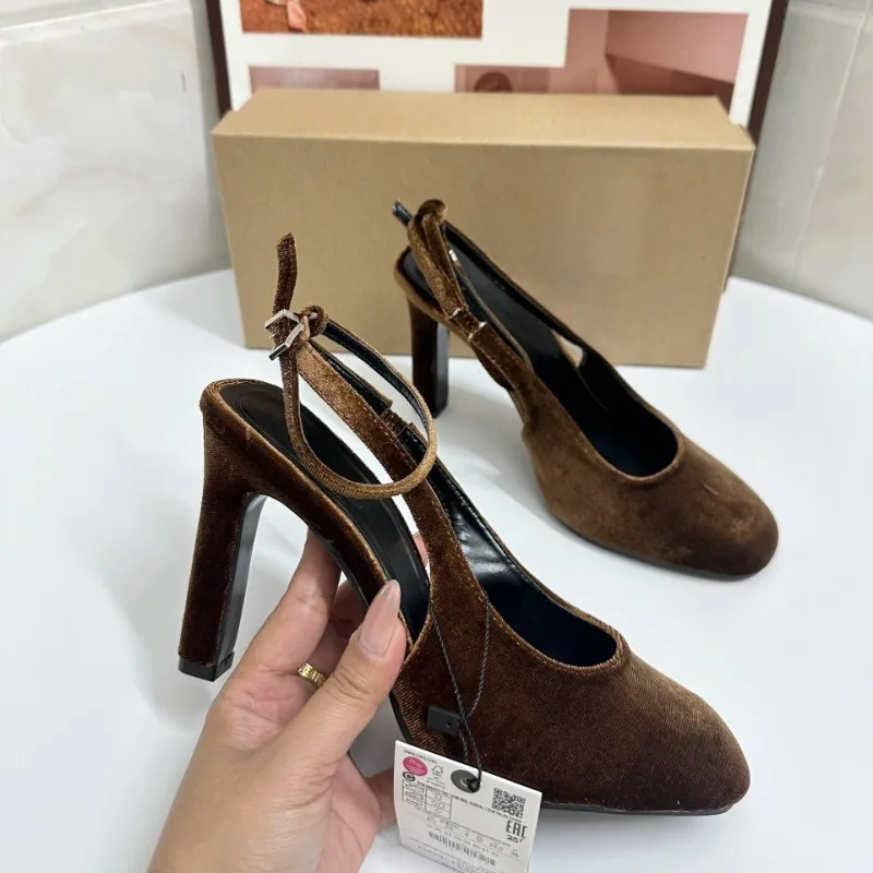 Retro Brown Suede Summer Women – Women'S Fashion Brands recenzja i cena