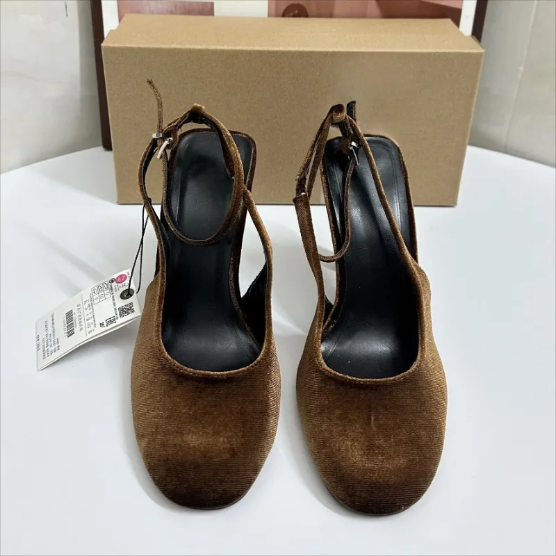 Retro Brown Suede Summer Women – Women'S Fashion Brands recenzja i cena