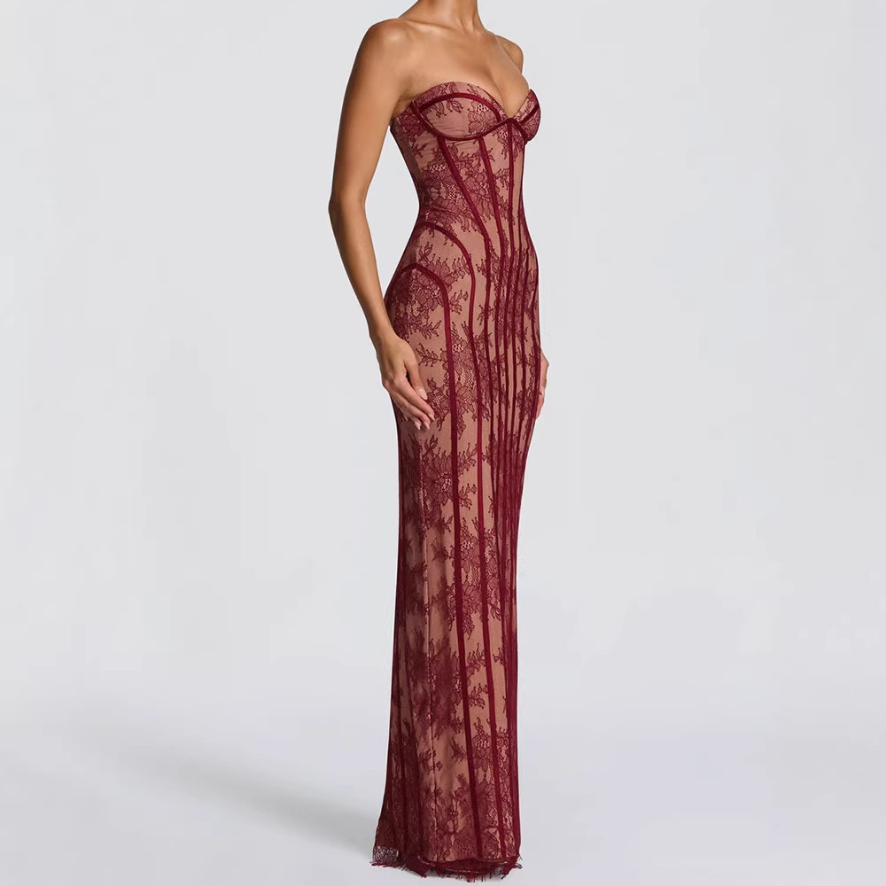 Strapless Bodycon Maxi Dress f – Bodycon Dress Women recenzja i cena