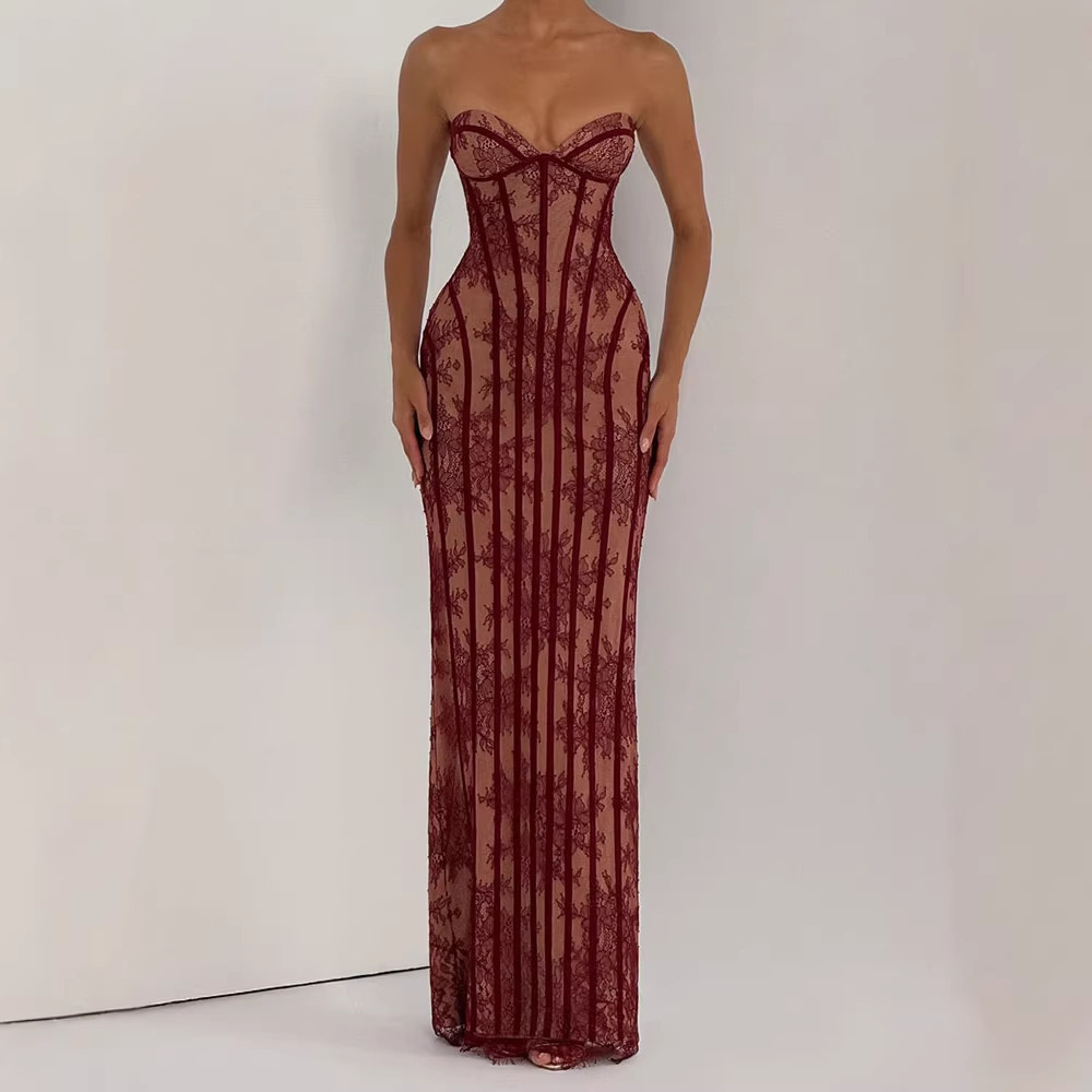 Strapless Bodycon Maxi Dress f – Bodycon Dress Women recenzja i cena