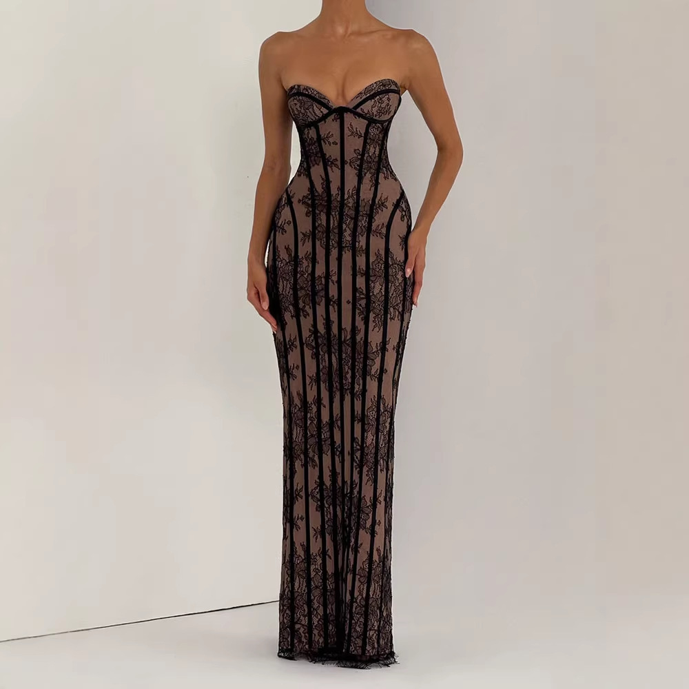 Strapless Bodycon Maxi Dress f – Bodycon Dress Women recenzja i cena