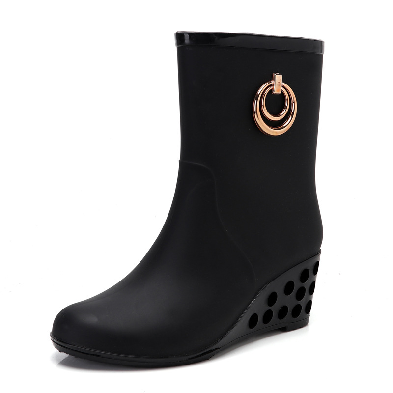 Fashion Wedge Heel Rain  Boots – Women'S Fashion Gumboots recenzja i cena