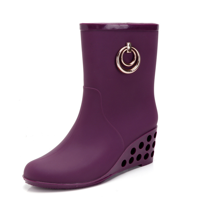 Fashion Wedge Heel Rain  Boots – Women'S Fashion Gumboots recenzja i cena