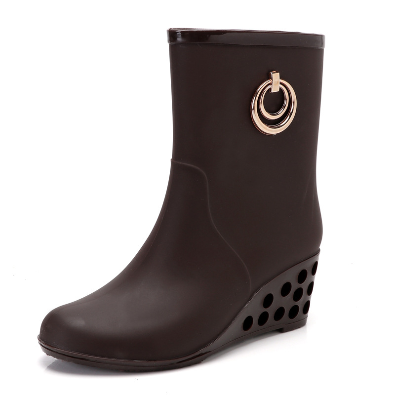 Fashion Wedge Heel Rain  Boots – Women'S Fashion Gumboots recenzja i cena