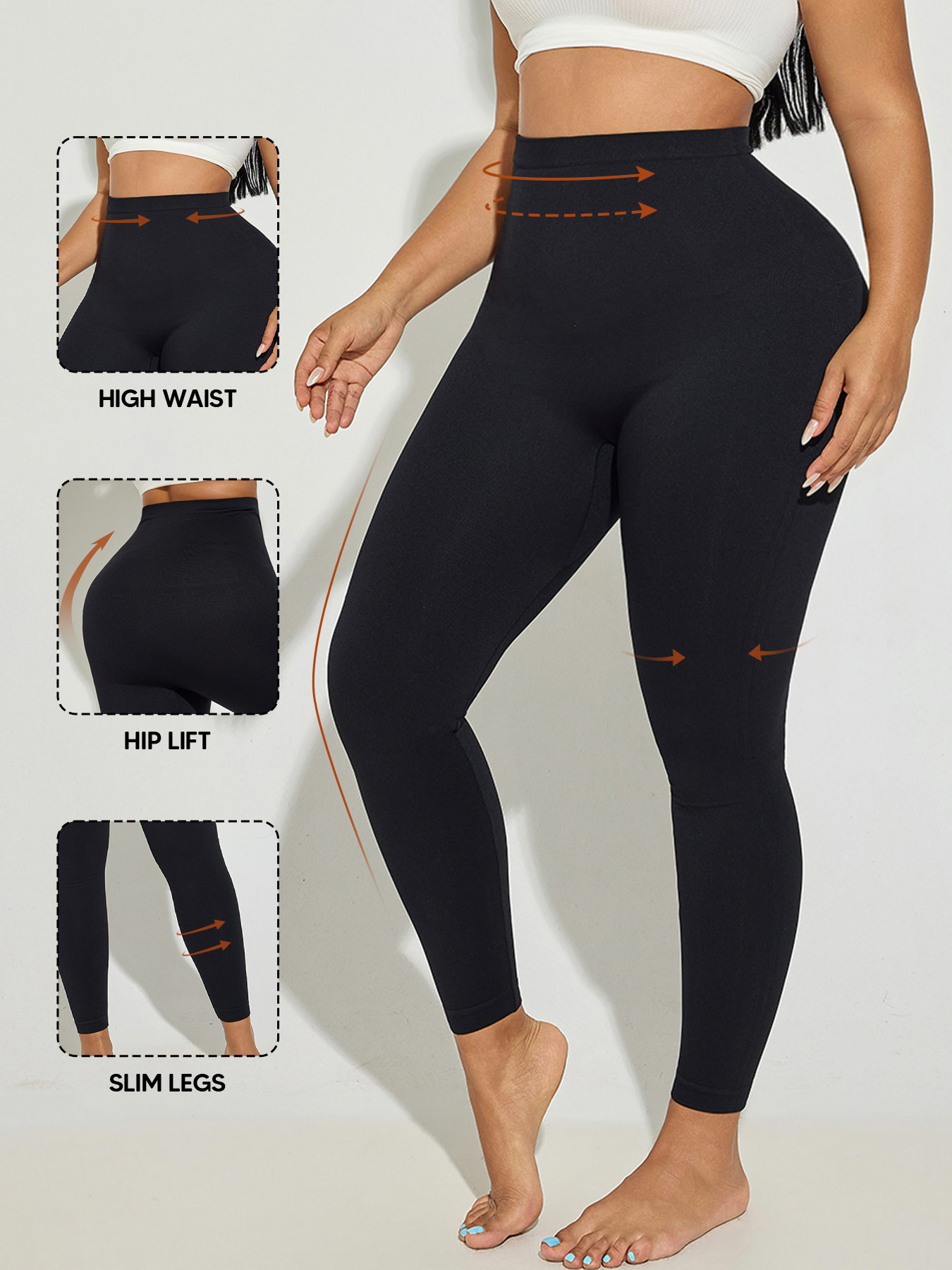 Plus Size Shapewear Anti Cellu – High Waist Leggings recenzja i cena